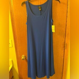 Marina Blue Pull Over Polyester Tank Dress